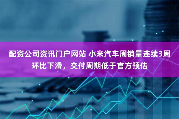 配资公司资讯门户网站 小米汽车周销量连续3周环比下滑，交付周期低于官方预估