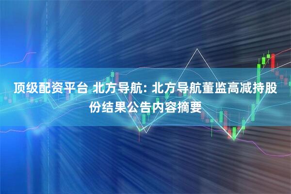 顶级配资平台 北方导航: 北方导航董监高减持股份结果公告内容摘要