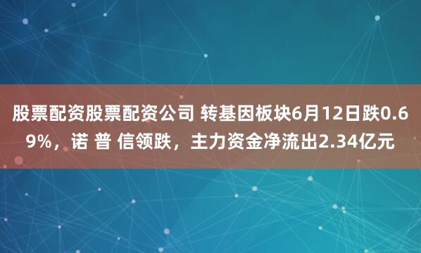 股票配资股票配资公司 转基因板块6月12日跌0.69%，诺 普 信领跌，主力资金净流出2.34亿元